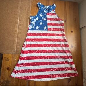 Besser bay patriotic girls tank dress size 130(10/12) NWOT